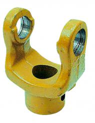 Nábojová vidlice s vrtáním upínacího kolíku 