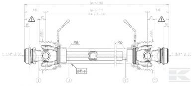 PTO hřídel SFT S0 1010mm 
